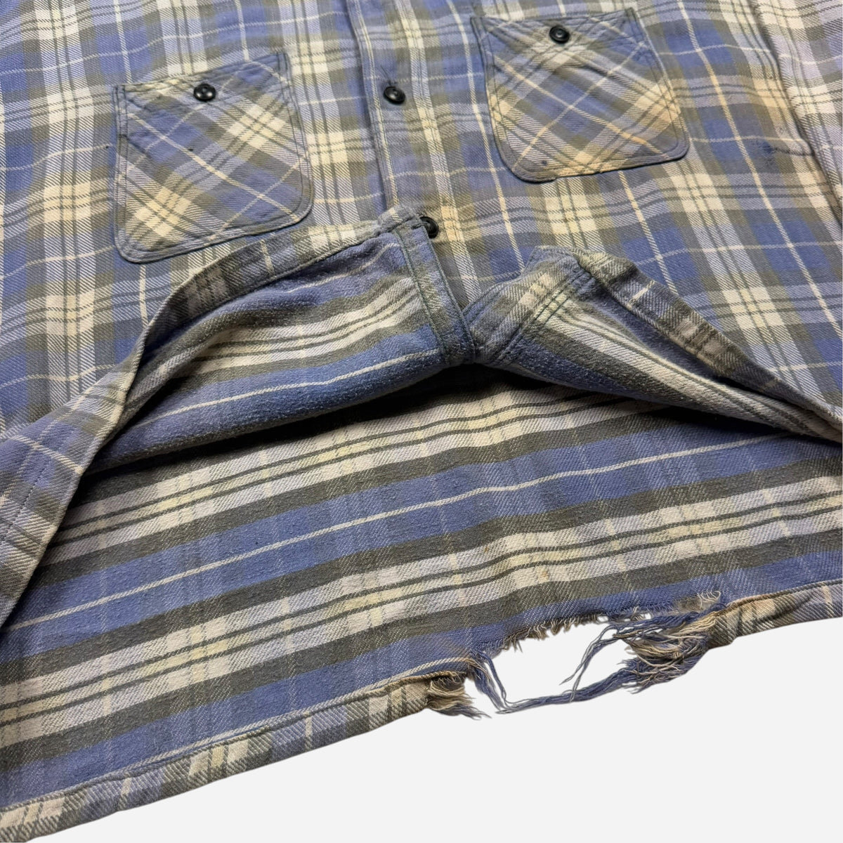 1940s Hercules blue cotton flannel (M/L)