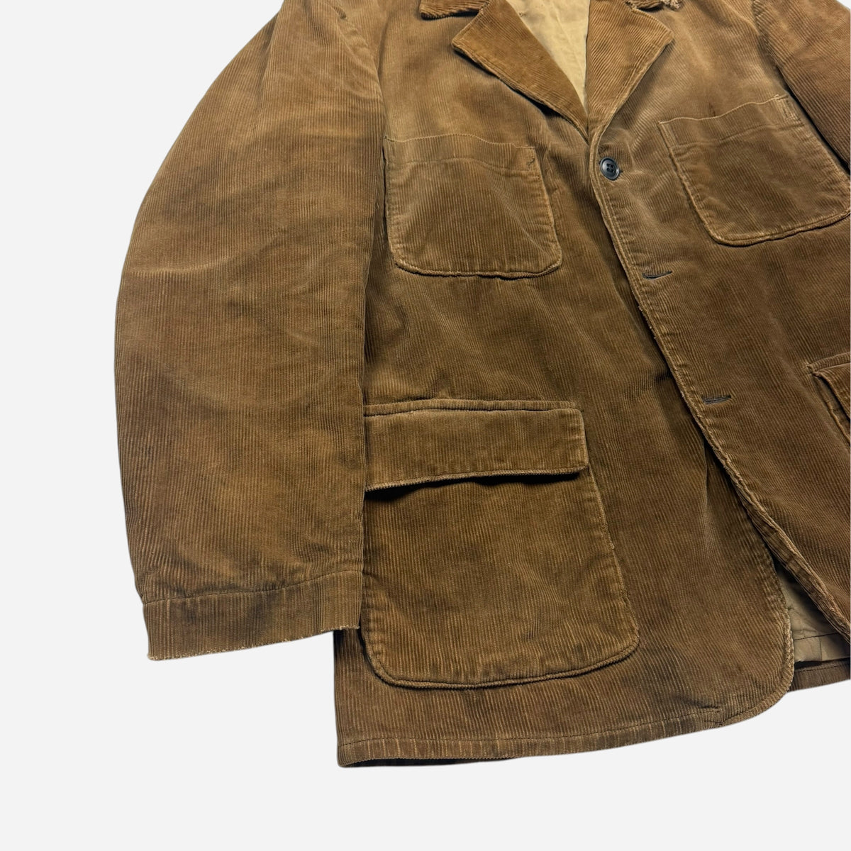 1940s Sweet Orr brown corduroy belt back jacket (L/XL)
