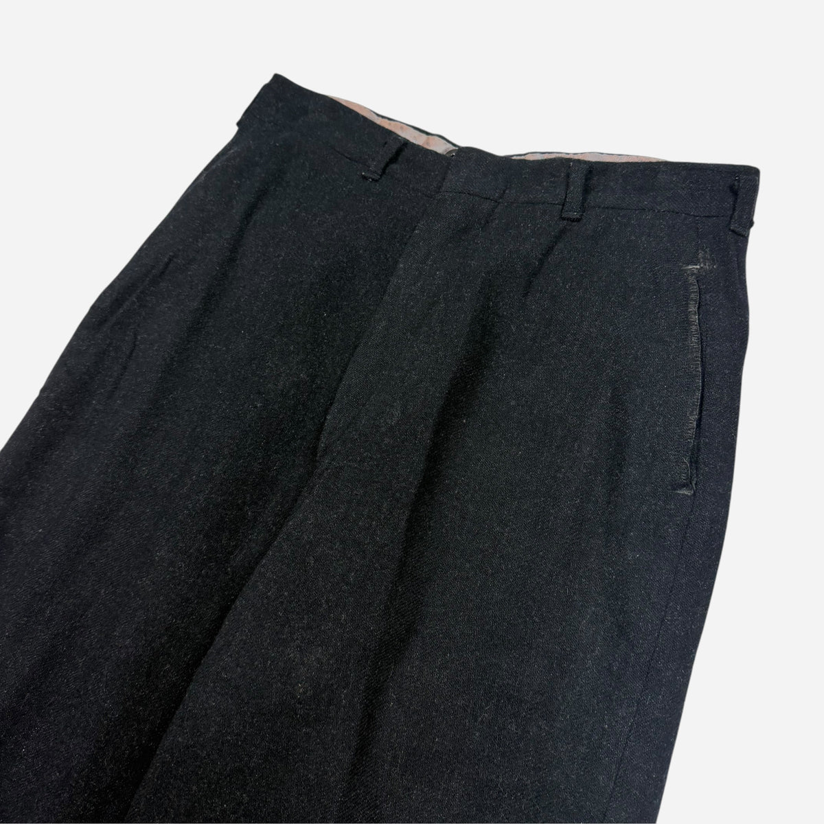 1950s Black wool pants (29w)