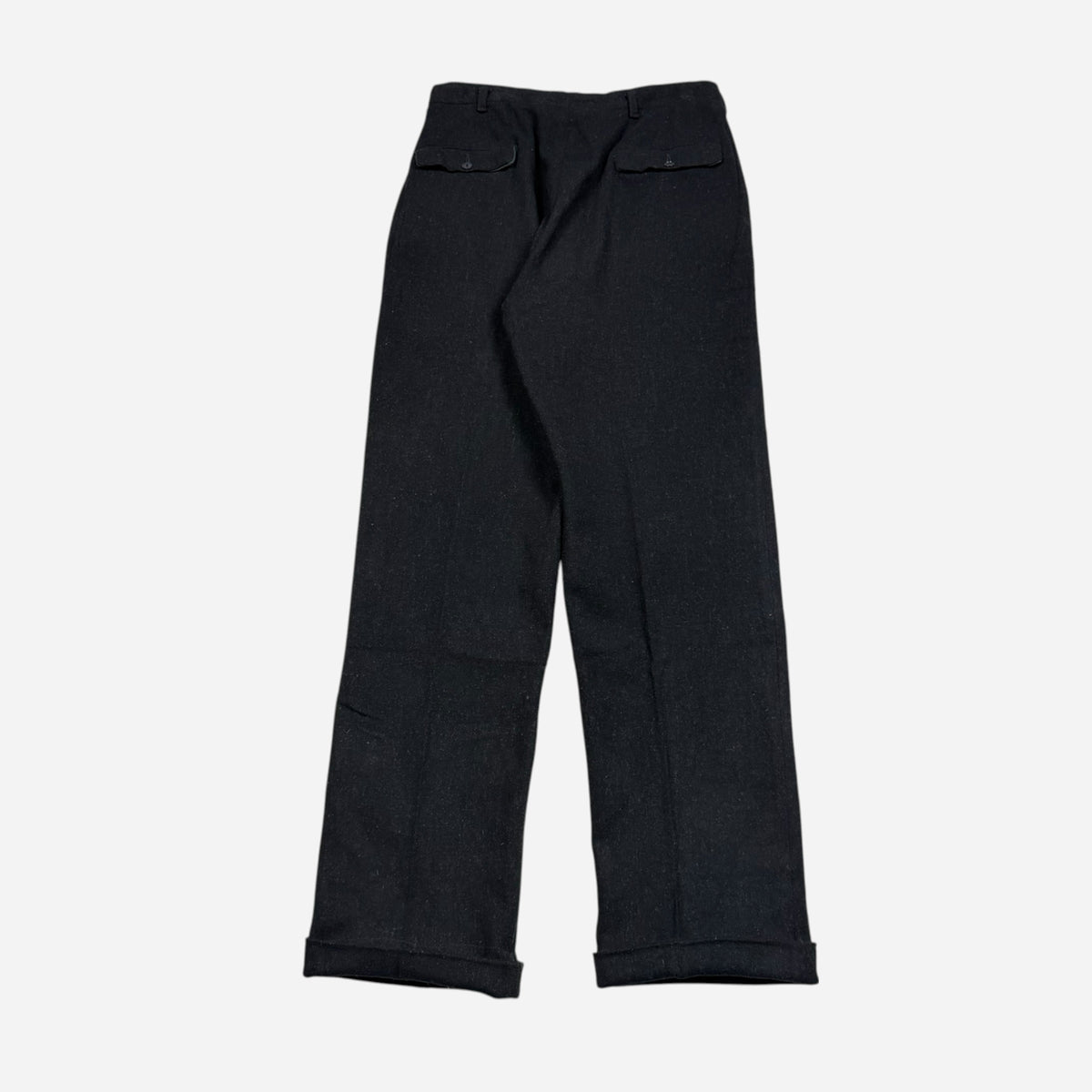 1950s Black wool pants (29w)