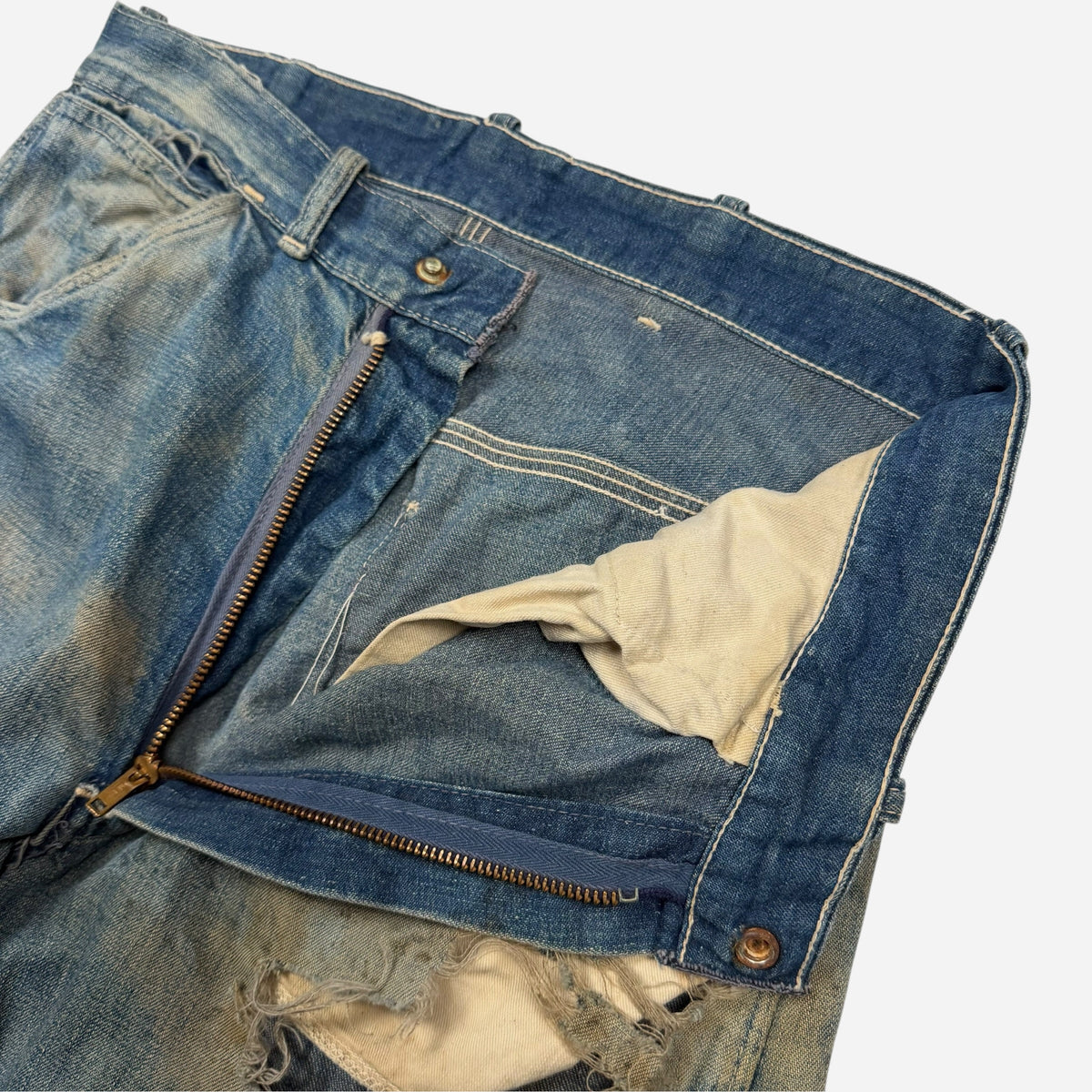 1950s Sun faded carpenter denim jeans (30w)