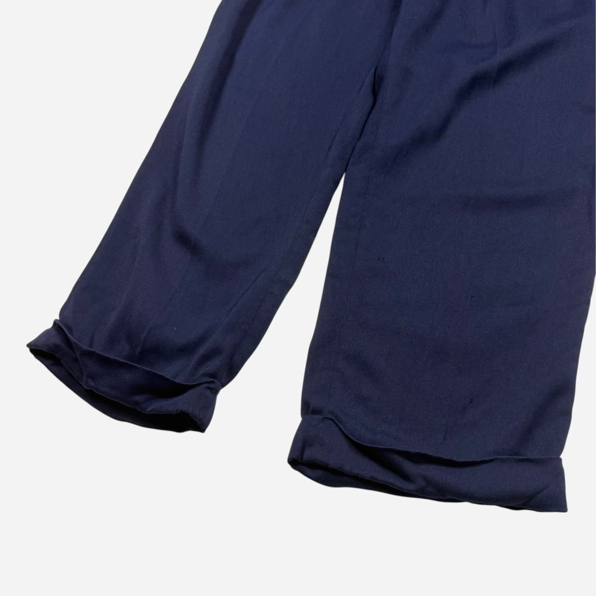 1950s Blue/purple pleated rayon pants (33w)