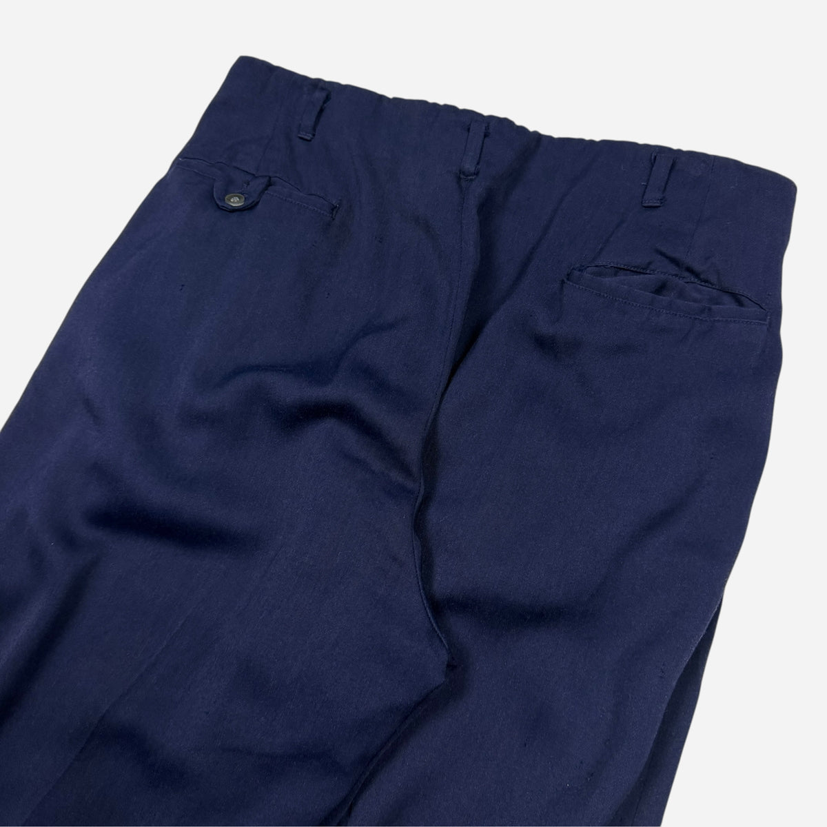 1950s Blue/purple pleated rayon pants (33w)