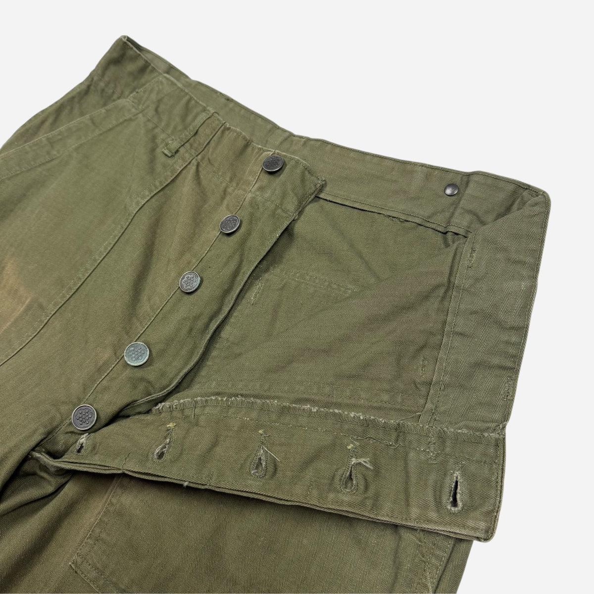 1950s Korean War fatigue pocket hbt pants (32w)