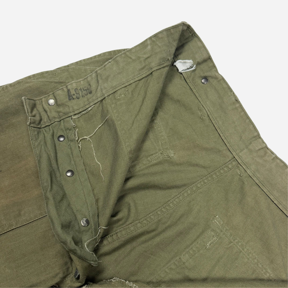 1950s Korean War fatigue pocket hbt pants (32w)