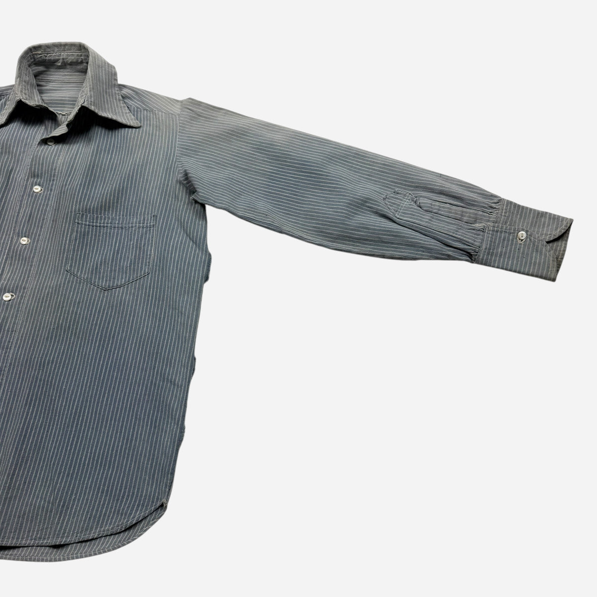 1920s Homemade hickory stripe collar shirt (S)