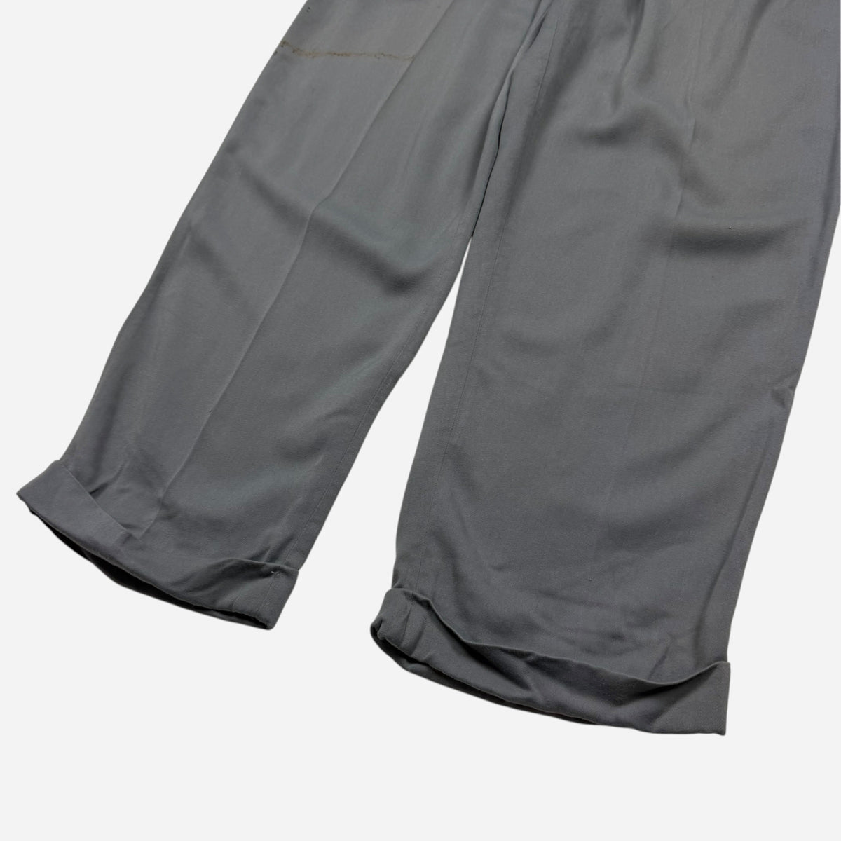 1950s Gray pleated rayon pants (34w)