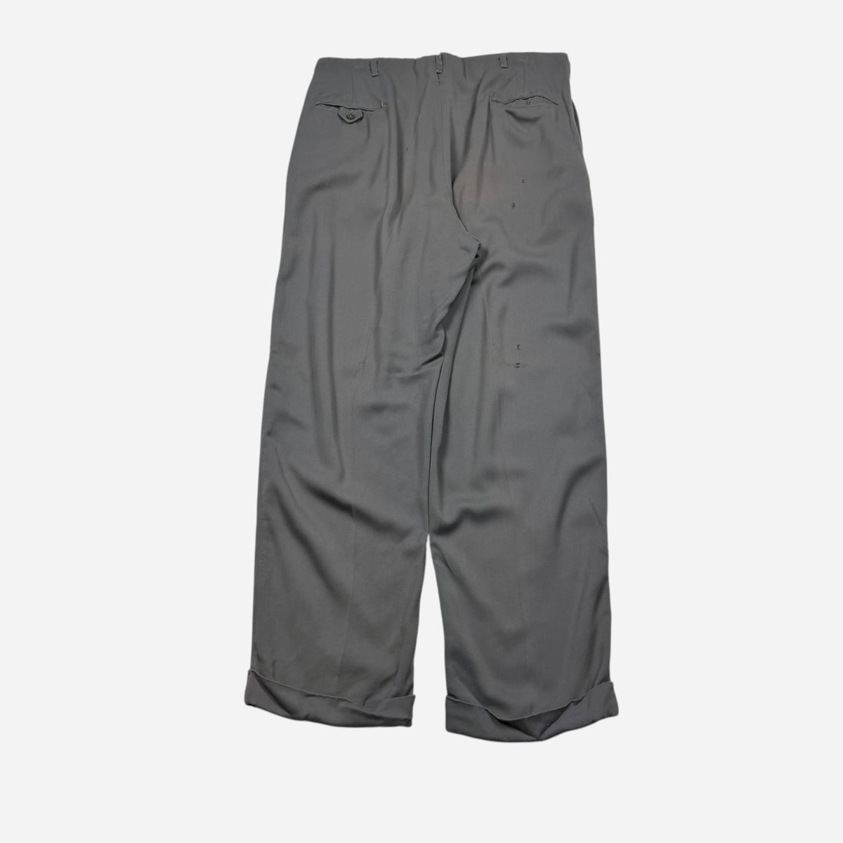1950s Gray pleated rayon pants (34w)