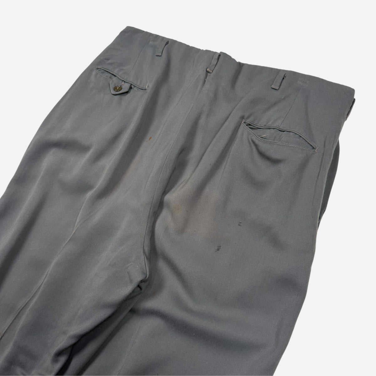 1950s Gray pleated rayon pants (34w)