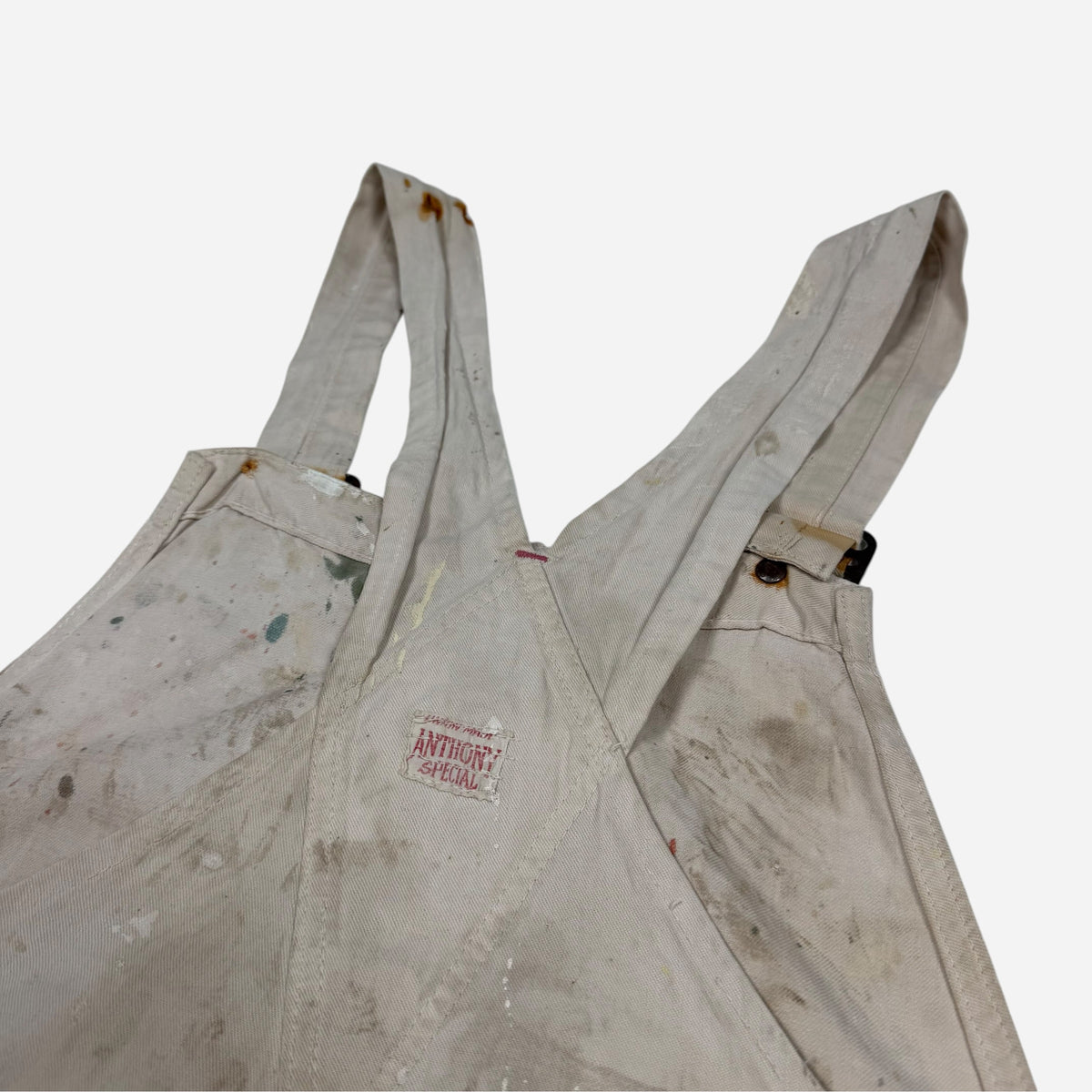 1940s WWII “Anthony Special” white painter overalls (36w)