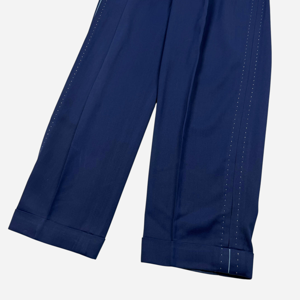 1950s NOS blue rayon pistol pants (28w)