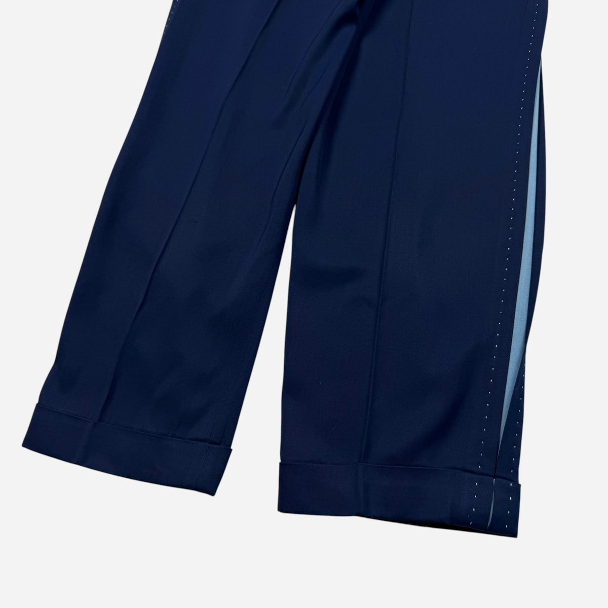 1950s NOS blue rayon pistol pants (28w)