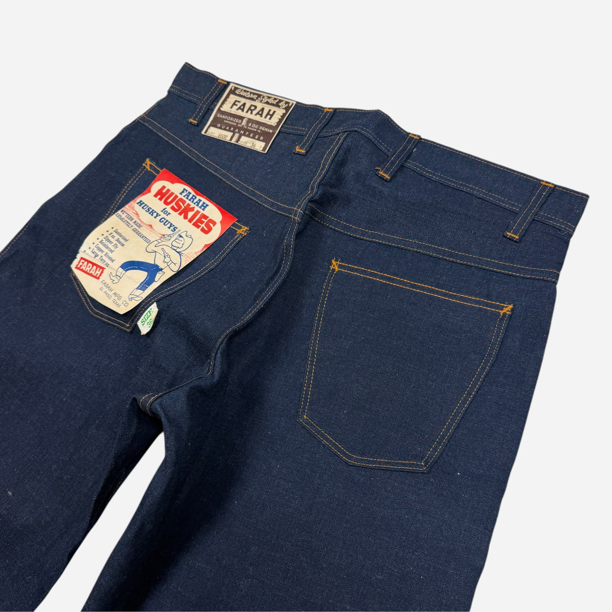 1950s Farah NOS selvedge denim jeans (36w)