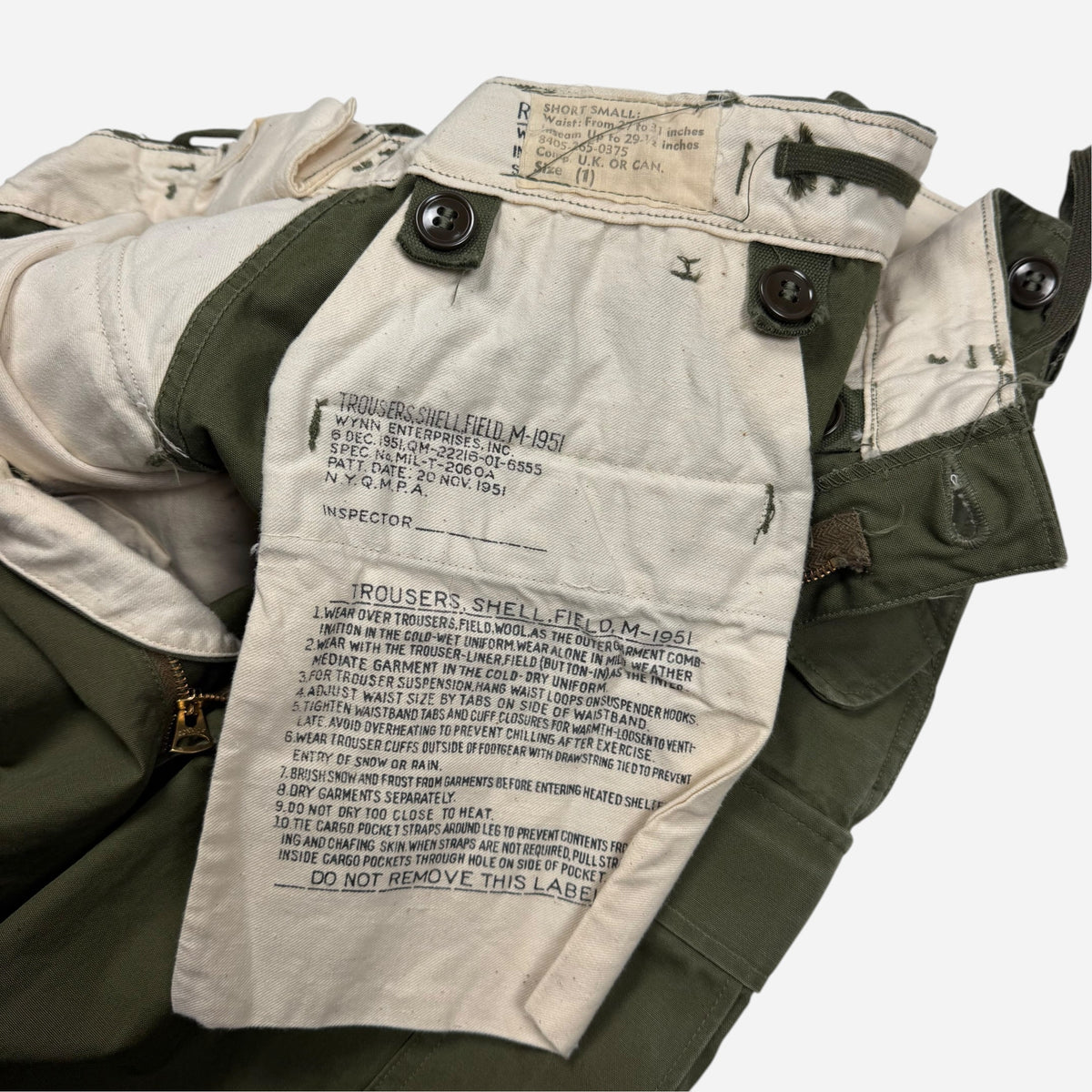 1950s Korean War cargo shell pants (32w)