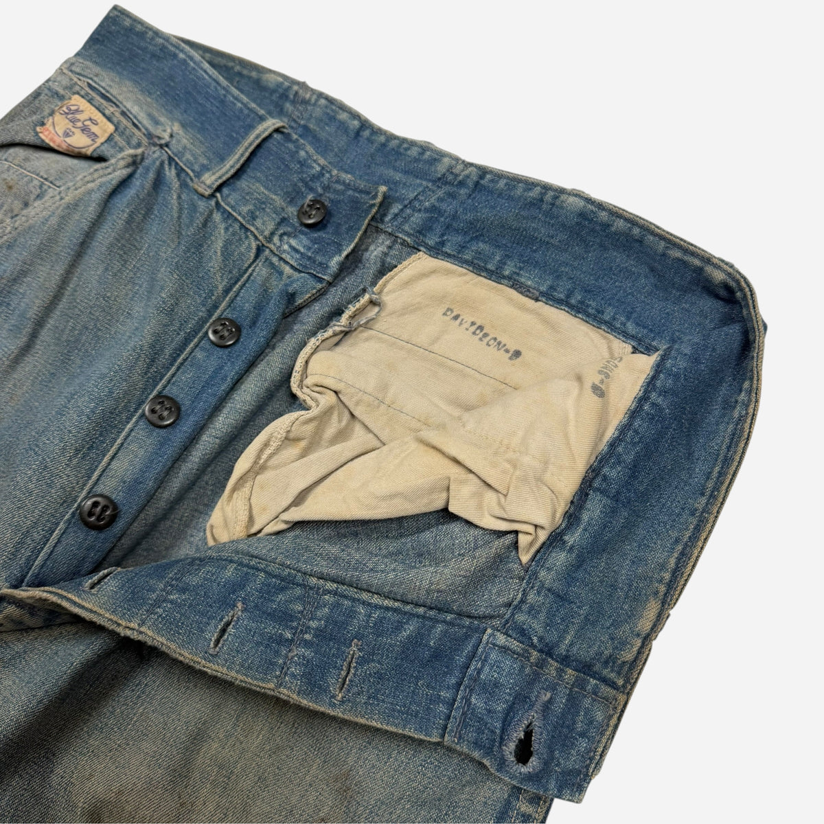1940s Blue Gem lace back jeans (29w)