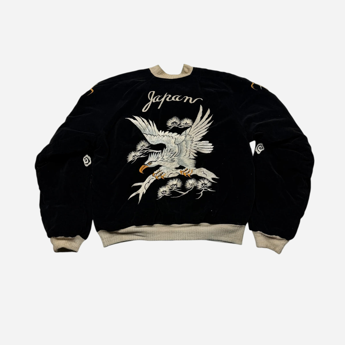 1940s Black & blue Japan reversible souvenir jacket (L)