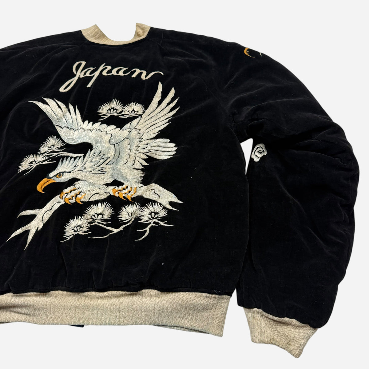 1940s Black & blue Japan reversible souvenir jacket (L)