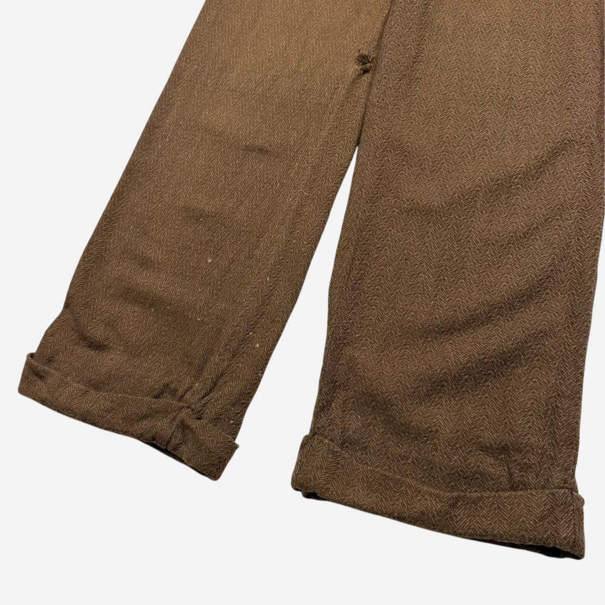 1940s Brown tweed button fly pants (28w)