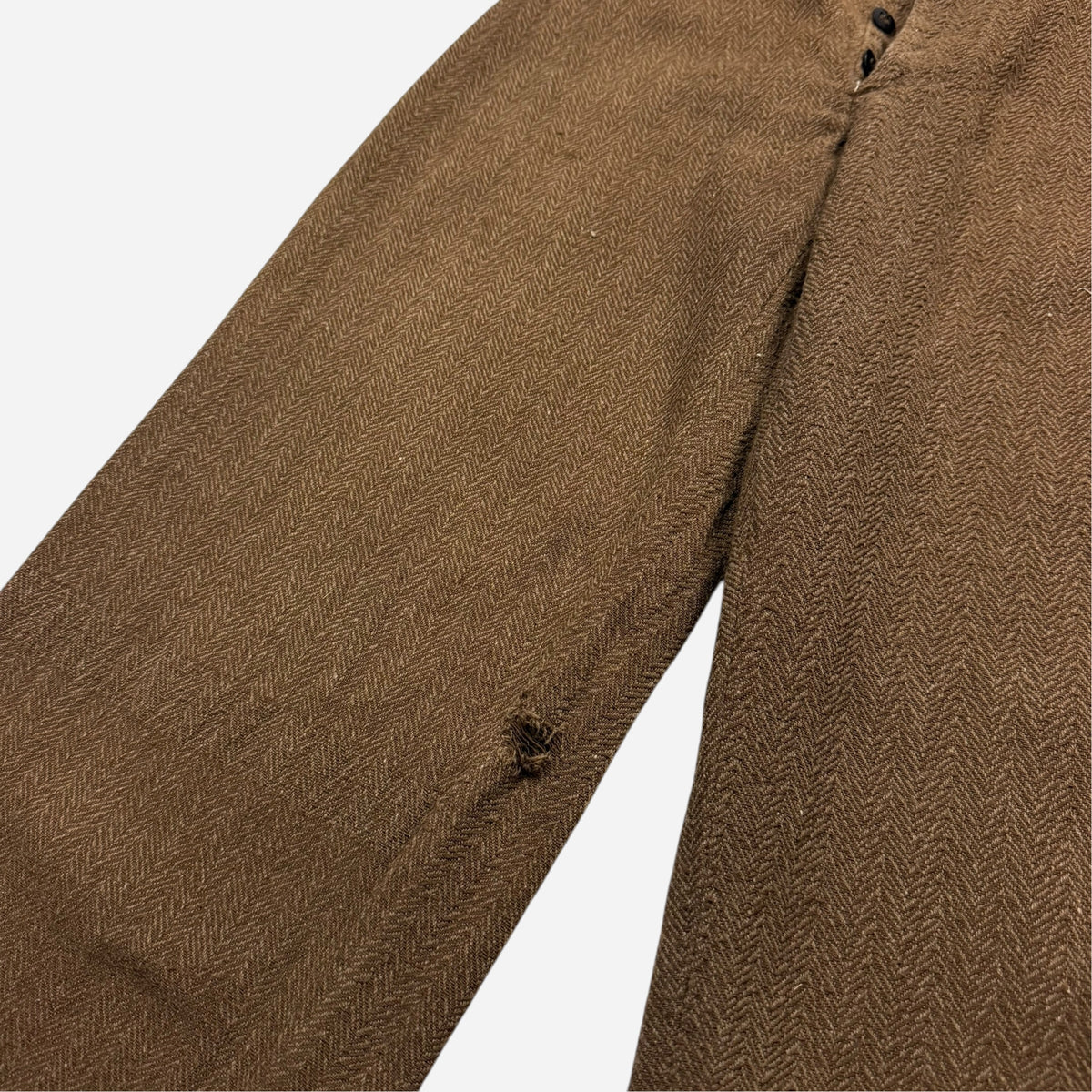 1940s Brown tweed button fly pants (28w)